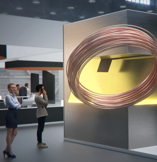 Motion Design 3D-Animation Aurubis 3D-Billboard